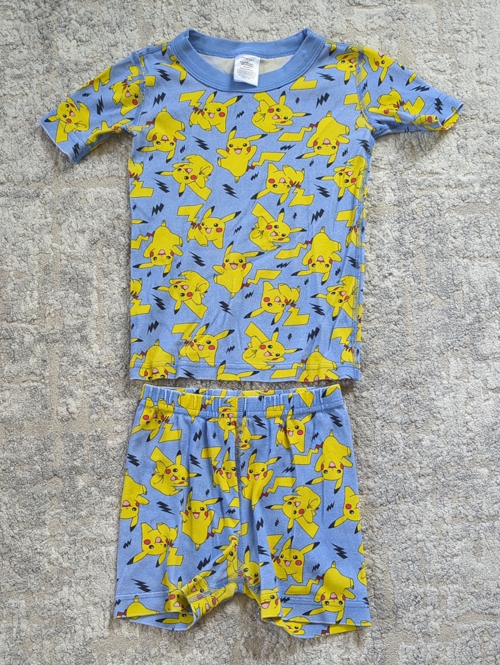 Pikachu Short Sleeve Pajamas Size 5